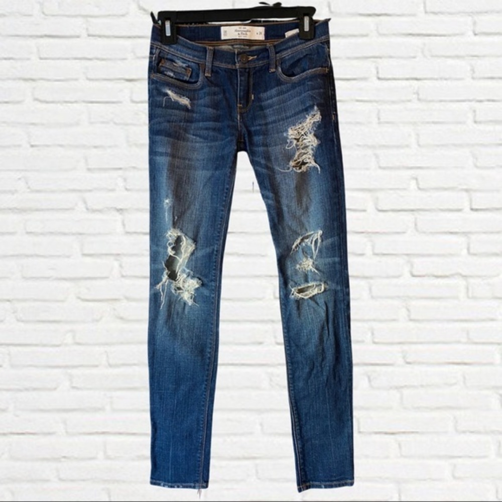 Distressed Abercrombie and Fitch Skinny Jeans